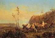 Massimo d Azeglio Arabs on Horseback oil on canvas